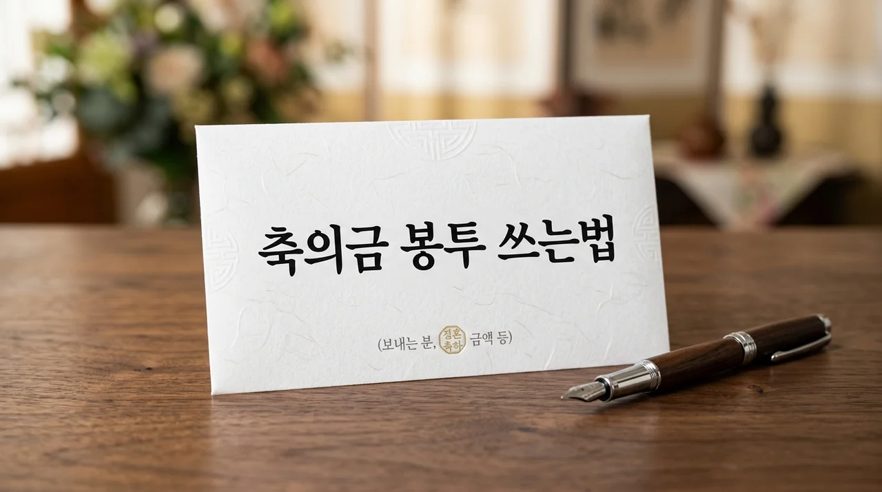 축의금 봉투 쓰는법 완벽 정리: 이름 위치와 액수 기준까지